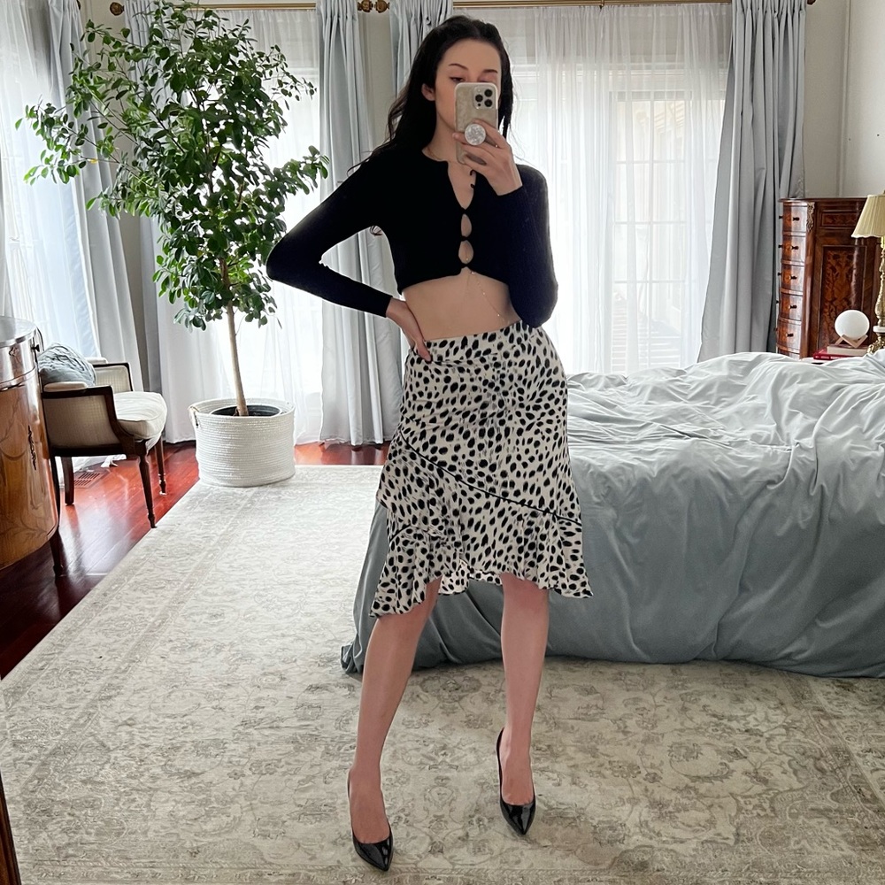 Lucy Paris Leopard Ruffle Skirt